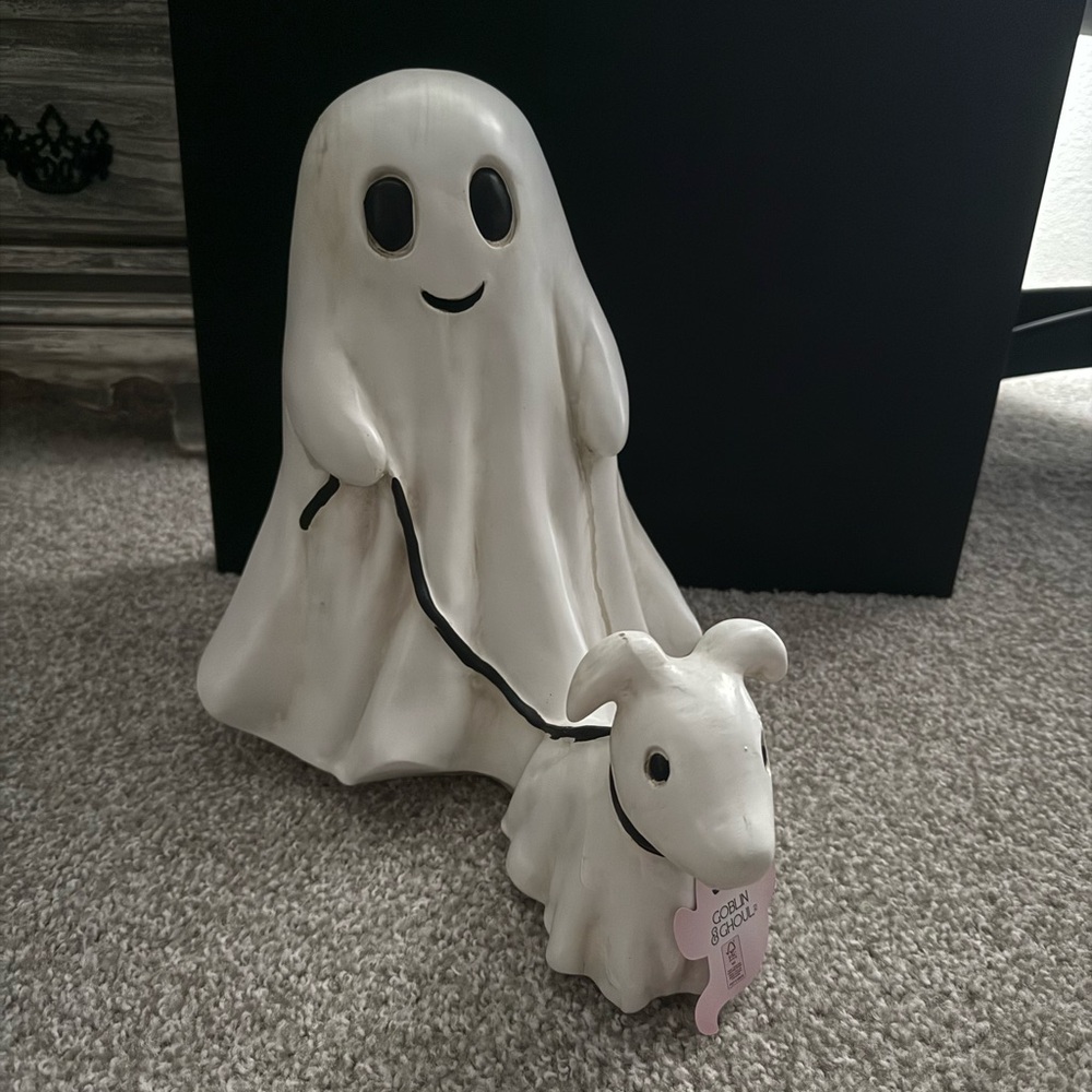 Goblin and Ghoul ghost walking dog